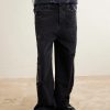 Straight-Leg Distressed Studded Jeans - FR Straight-Leg Distressed Studded Jeans - FR