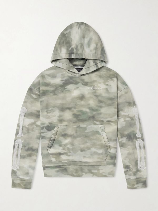 Logo-Embroidered Appliquéd Camouflage-Print Cotton-Jersey Hoodie Logo-Embroidered Appliquéd Camouflage-Print Cotton-Jersey Hoodie