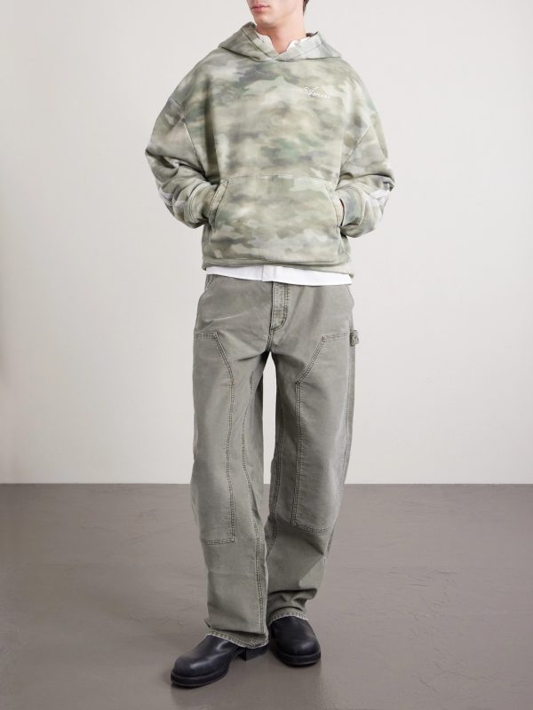Logo-Embroidered Appliquéd Camouflage-Print Cotton-Jersey Hoodie - OU Logo-Embroidered Appliquéd Camouflage-Print Cotton-Jersey Hoodie - OU