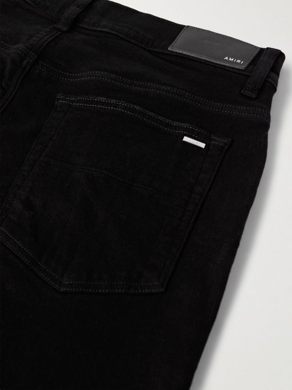 MX1 Skinny-Fit Leather-Panelled Distressed Jeans - CU