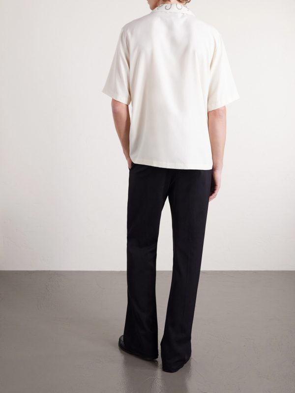 Studded Camp-Collar Woven Shirt - BK Studded Camp-Collar Woven Shirt - BK