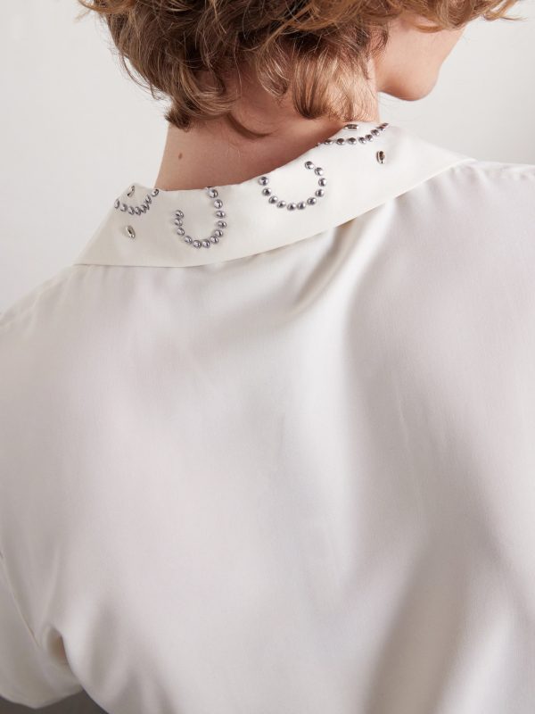 Studded Camp-Collar Woven Shirt - E1 Studded Camp-Collar Woven Shirt - E1