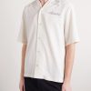 Studded Camp-Collar Woven Shirt - FR Studded Camp-Collar Woven Shirt - FR