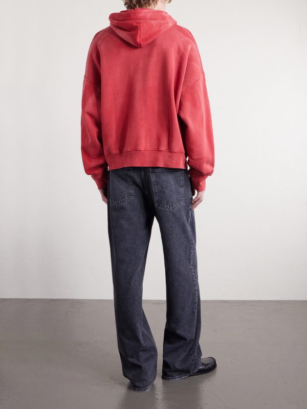 Studded Cotton-Jersey Zip-Up Hoodie - BK Studded Cotton-Jersey Zip-Up Hoodie - BK