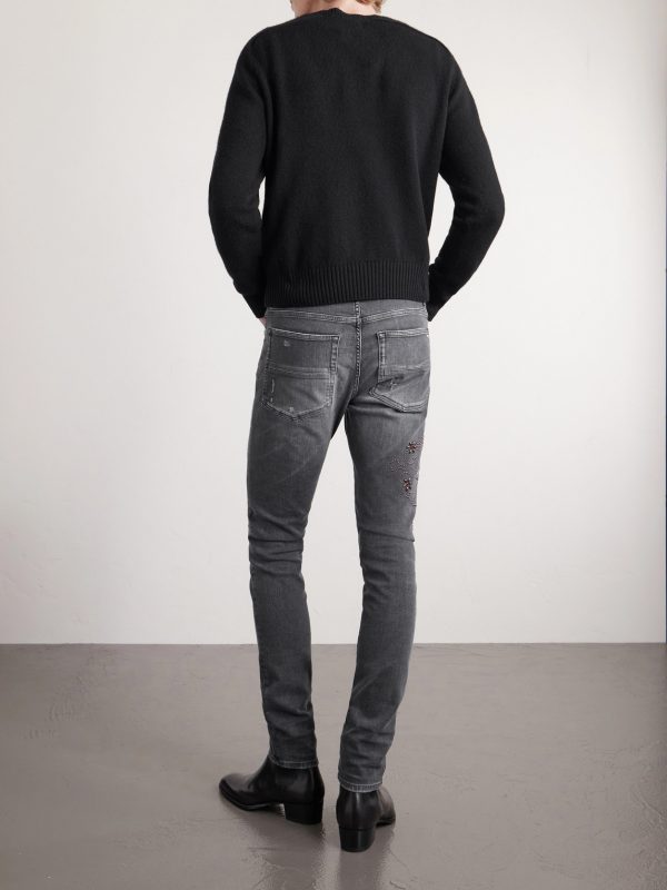Hollywood Skinny-Fit Embellished Jeans - BK Hollywood Skinny-Fit Embellished Jeans - BK
