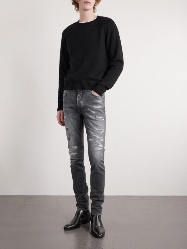 Hollywood Skinny-Fit Embellished Jeans - OU Hollywood Skinny-Fit Embellished Jeans - OU