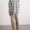 Bones Appliquéd Frayed Checked Cotton-Flannel Overshirt - BK Bones Appliquéd Frayed Checked Cotton-Flannel Overshirt - BK