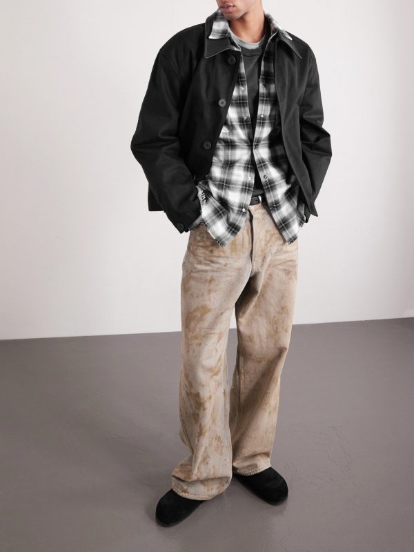 Bones Appliquéd Frayed Checked Cotton-Flannel Overshirt - OU Bones Appliquéd Frayed Checked Cotton-Flannel Overshirt - OU