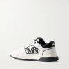 Classic Low Two-Tone Perforated Leather Sneakers - BK