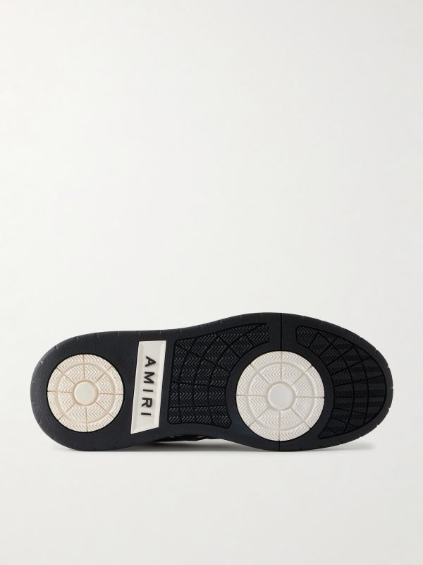 Classic Low Two-Tone Perforated Leather Sneakers - E1