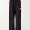 Straight-Leg Logo-Embroidered Striped Shell Sweatpants Straight-Leg Logo-Embroidered Striped Shell Sweatpants