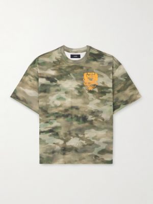 AMIRI Eagle Camouflage and Logo-Print Cotton-Jersey T-Shirt AMIRI Eagle Camouflage and Logo-Print Cotton-Jersey T-Shirt