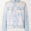 Embellished Distressed Denim Jacket