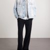 Embellished Distressed Denim Jacket - OU
