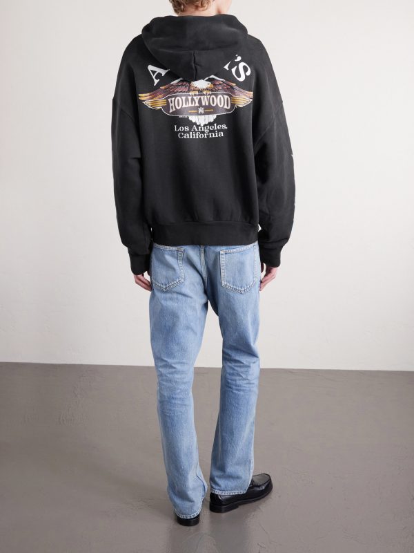 Flames Logo-Print Cotton-Jersey Zip-Up Hoodie - BK Flames Logo-Print Cotton-Jersey Zip-Up Hoodie - BK