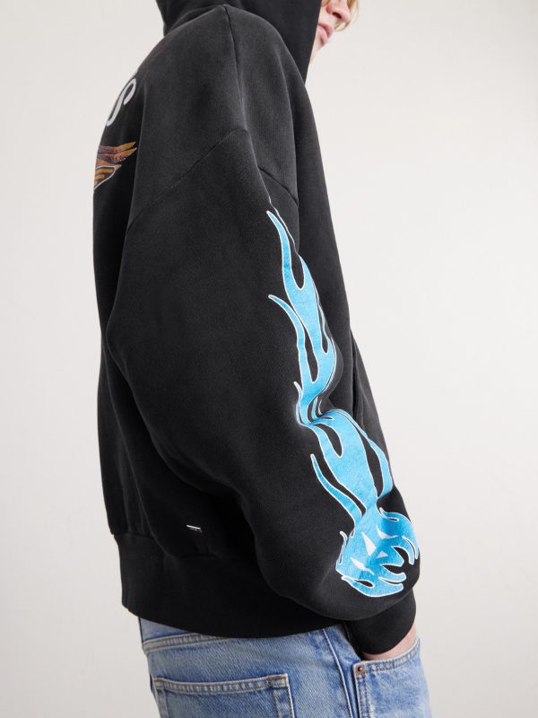 Flames Logo-Print Cotton-Jersey Zip-Up Hoodie - CU Flames Logo-Print Cotton-Jersey Zip-Up Hoodie - CU