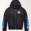 Flames Logo-Print Cotton-Jersey Zip-Up Hoodie Flames Logo-Print Cotton-Jersey Zip-Up Hoodie