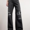 Distressed Wide-Leg Jeans - CU Distressed Wide-Leg Jeans - CU