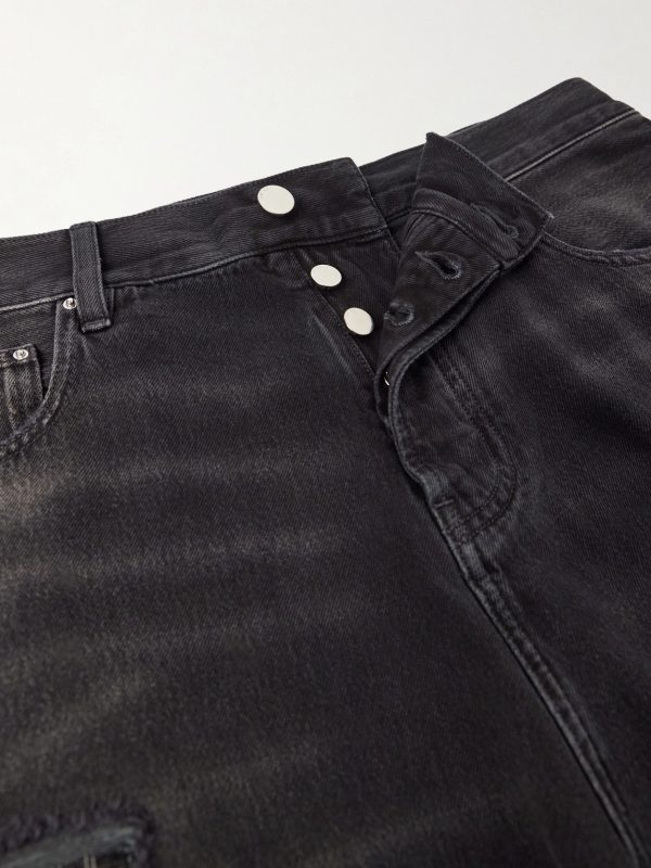 Distressed Wide-Leg Jeans - E1 Distressed Wide-Leg Jeans - E1