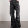 Distressed Wide-Leg Jeans - FR Distressed Wide-Leg Jeans - FR