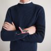 Slim-Fit Striped Cotton Sweater - CU Slim-Fit Striped Cotton Sweater - CU