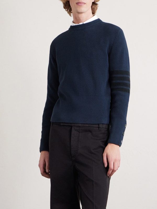 Slim-Fit Striped Cotton Sweater - FR Slim-Fit Striped Cotton Sweater - FR