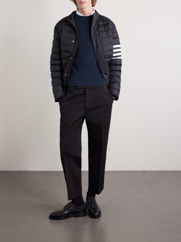 Slim-Fit Striped Cotton Sweater - OU Slim-Fit Striped Cotton Sweater - OU