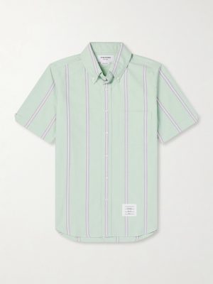Button-Down Collar Striped Cotton Oxford Shirt Button-Down Collar Striped Cotton Oxford Shirt