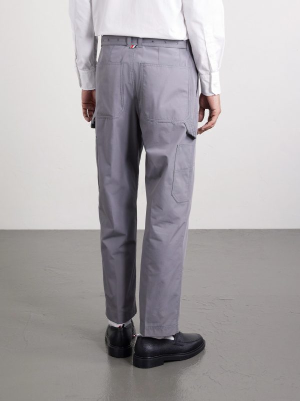 Carpenter Cropped Straight-Leg Belted Cotton Trousers - BK Carpenter Cropped Straight-Leg Belted Cotton Trousers - BK
