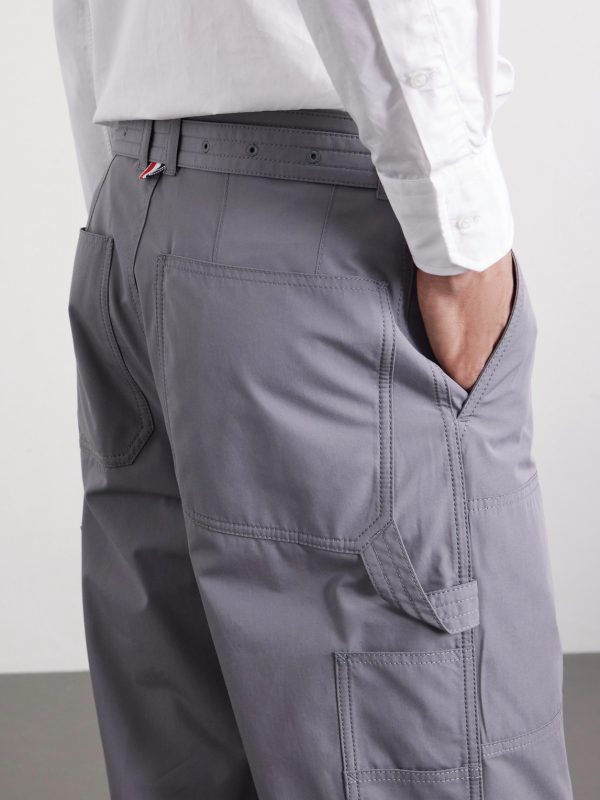 Carpenter Cropped Straight-Leg Belted Cotton Trousers - CU Carpenter Cropped Straight-Leg Belted Cotton Trousers - CU