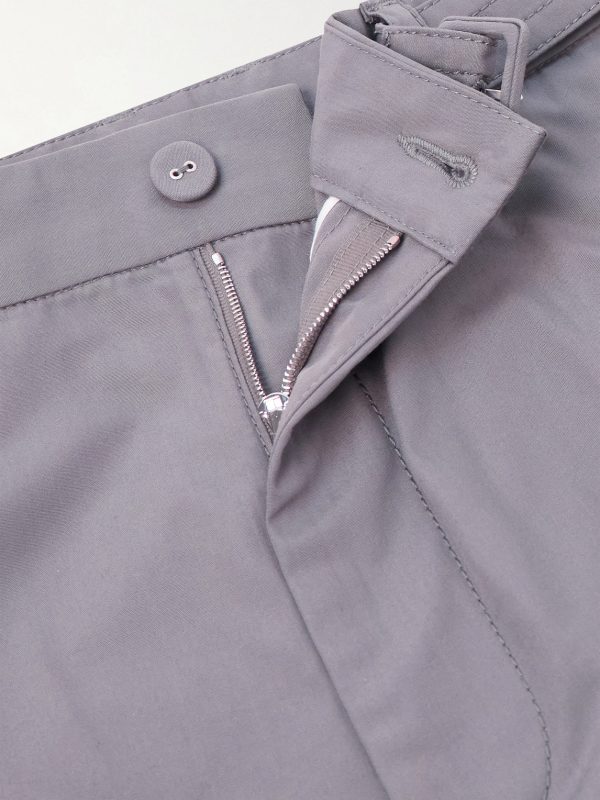 Carpenter Cropped Straight-Leg Belted Cotton Trousers - E1 Carpenter Cropped Straight-Leg Belted Cotton Trousers - E1