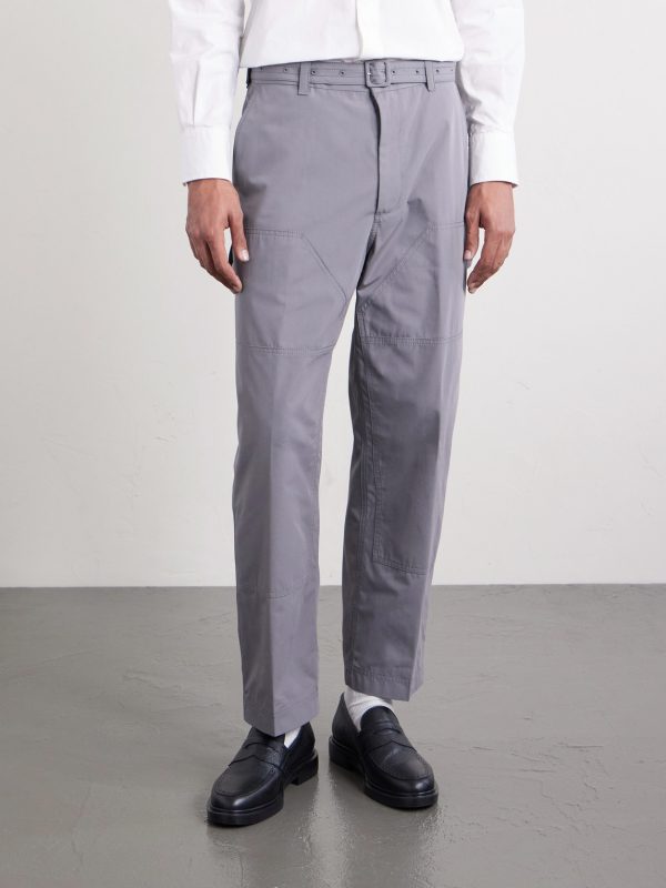 Carpenter Cropped Straight-Leg Belted Cotton Trousers - FR Carpenter Cropped Straight-Leg Belted Cotton Trousers - FR