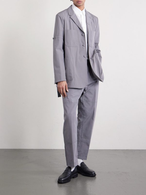 Carpenter Cropped Straight-Leg Belted Cotton Trousers - OU Carpenter Cropped Straight-Leg Belted Cotton Trousers - OU