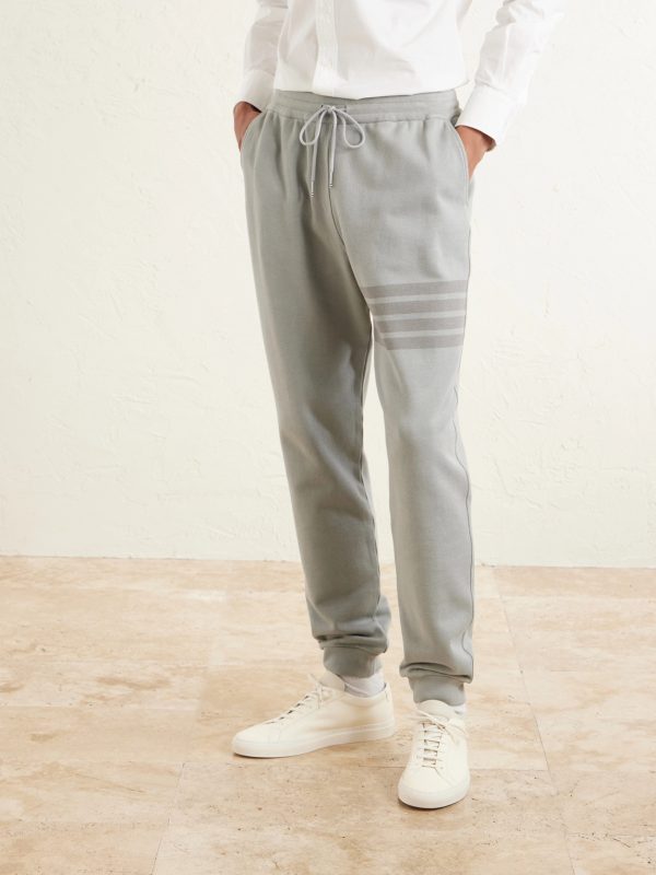 Straight-Leg Striped Cotton-Jersey Sweatpants - FR Straight-Leg Striped Cotton-Jersey Sweatpants - FR