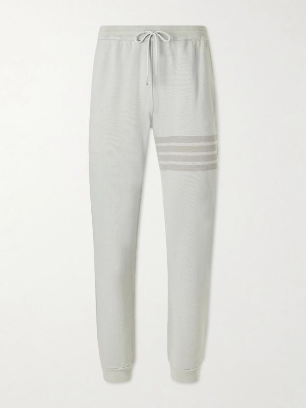 Straight-Leg Striped Cotton-Jersey Sweatpants Straight-Leg Striped Cotton-Jersey Sweatpants
