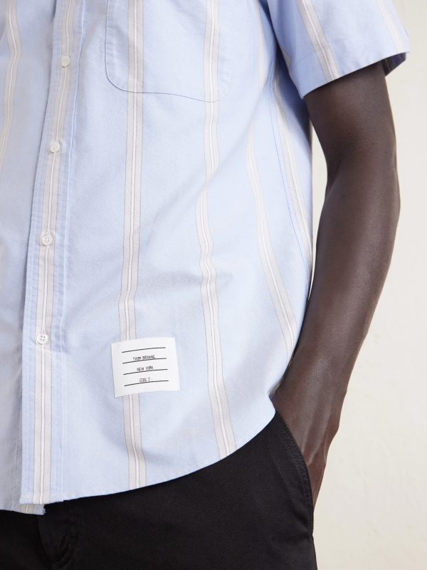 Button-Down Collar Striped Cotton Oxford Shirt - CU Button-Down Collar Striped Cotton Oxford Shirt - CU