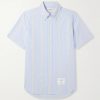 Button-Down Collar Striped Cotton Oxford Shirt Button-Down Collar Striped Cotton Oxford Shirt