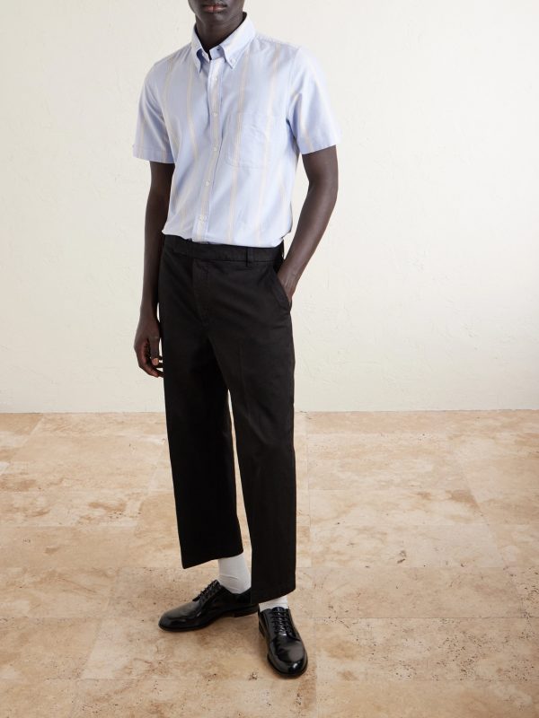 Button-Down Collar Striped Cotton Oxford Shirt - OU Button-Down Collar Striped Cotton Oxford Shirt - OU
