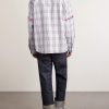 Oversized Button-Down Collar Checked Cotton-Poplin Shirt - BK Oversized Button-Down Collar Checked Cotton-Poplin Shirt - BK