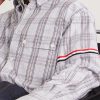 Oversized Button-Down Collar Checked Cotton-Poplin Shirt - CU Oversized Button-Down Collar Checked Cotton-Poplin Shirt - CU