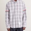 Oversized Button-Down Collar Checked Cotton-Poplin Shirt - FR Oversized Button-Down Collar Checked Cotton-Poplin Shirt - FR