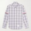 Oversized Button-Down Collar Checked Cotton-Poplin Shirt Oversized Button-Down Collar Checked Cotton-Poplin Shirt