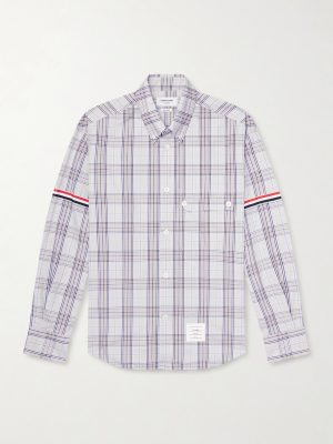 Oversized Button-Down Collar Checked Cotton-Poplin Shirt Oversized Button-Down Collar Checked Cotton-Poplin Shirt