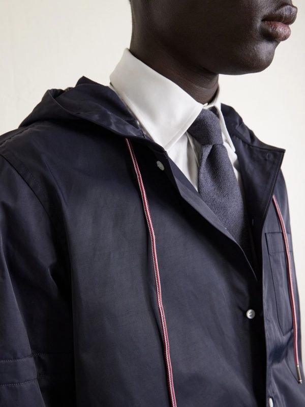 Logo-Appliquéd Shell Hooded Jacket - CU