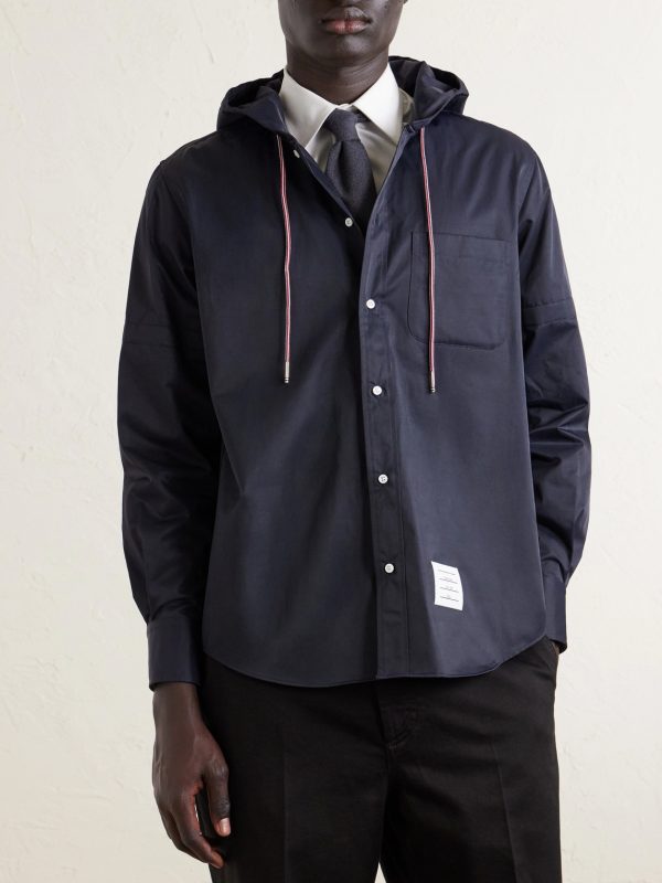 Logo-Appliquéd Shell Hooded Jacket - FR