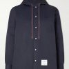 Logo-Appliquéd Shell Hooded Jacket