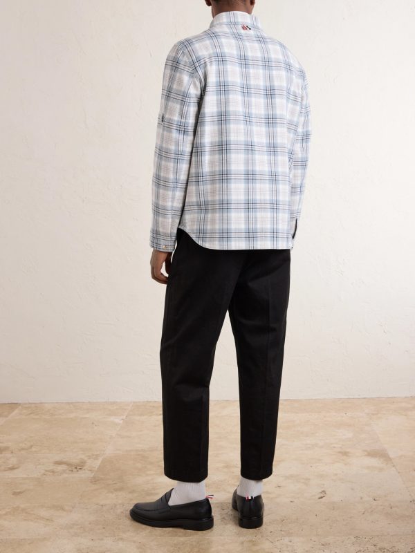 Checked Cotton-Blend Crepe Overshirt - BK