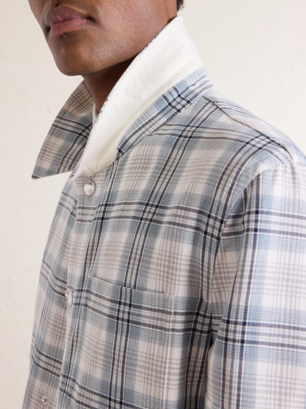 Checked Cotton-Blend Crepe Overshirt - CU