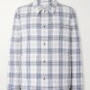 Checked Cotton-Blend Crepe Overshirt