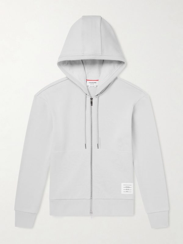 Striped Colour-Block Cotton-Jersey Zip-Up Hoodie Striped Colour-Block Cotton-Jersey Zip-Up Hoodie
